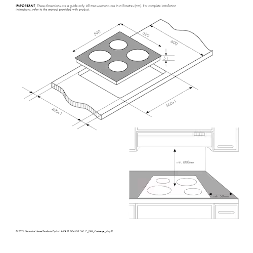 CHC642BB Chef 60cm 4 Zone Ceramic Cooktop - Black