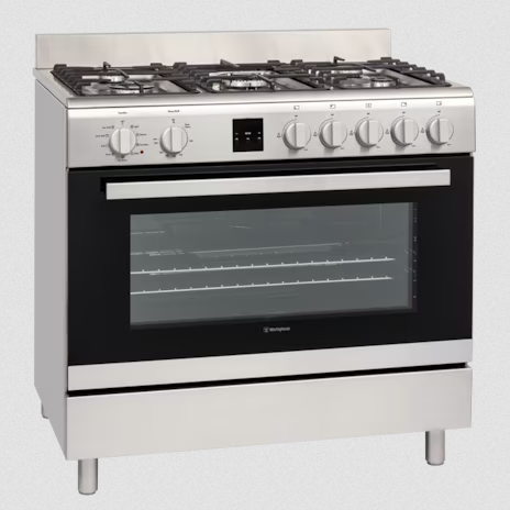 WFE911SB Westinghouse 90cm Dual Fuel Freestanding Oven Stainless Steel