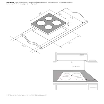 CHC642BB Chef 60cm 4 Zone Ceramic Cooktop - Black