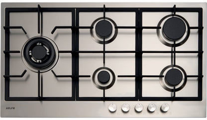 E90CTWX Euro Appliances 90cm Gas Slim Line Cooktop - Stainless Steel