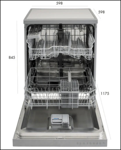 EED614TX NEW EURO 60CM 14 PLACE 6 WASH PROG TOUCH BUTTON  S/STEEL