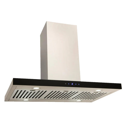 EIC90BGR Euro Appliances 90cm Straight Island Canopy Rangehood - Stainless Steel
