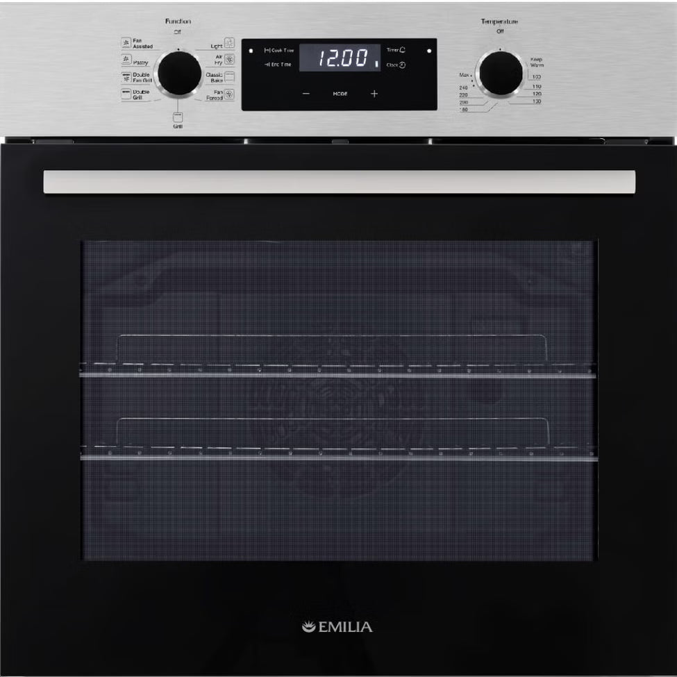EMF69E Emilia 60cm Stainless Steel 9 Function Electric Oven with Air Fry