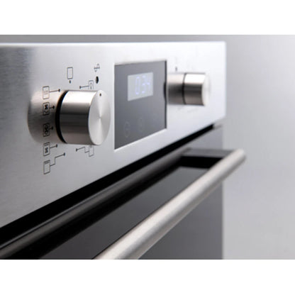 EO6082BX2 Euro Appliances 60cm Large Multifunction Electric Oven - Stainless Steel / Black Glass