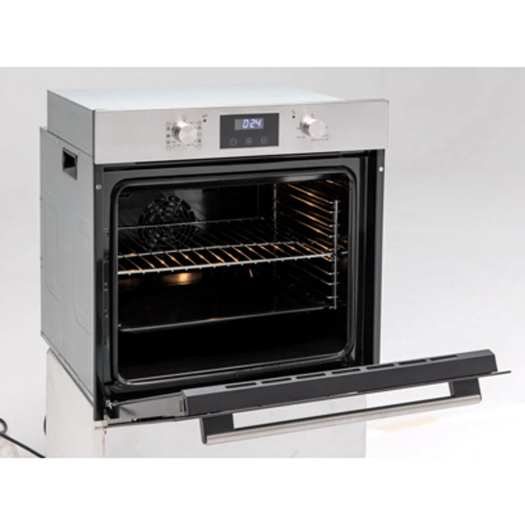 EO6082BX2 Euro Appliances 60cm Large Multifunction Electric Oven - Stainless Steel / Black Glass
