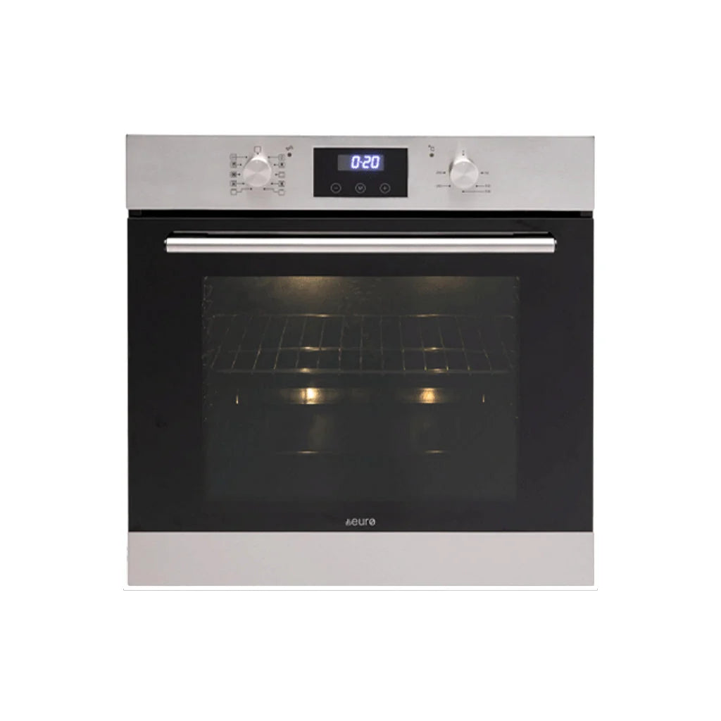 EO6082BX2 Euro Appliances 60cm Large Multifunction Electric Oven - Stainless Steel / Black Glass