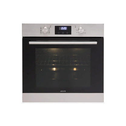 EO6082BX2 Euro Appliances 60cm Large Multifunction Electric Oven - Stainless Steel / Black Glass