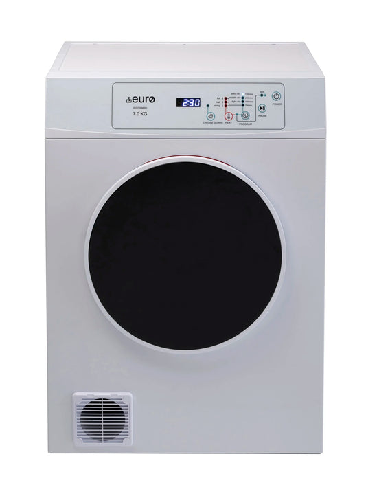 EVD7WMWH Euro Appliances 7kg Wall Mountable Vented Dryer - White