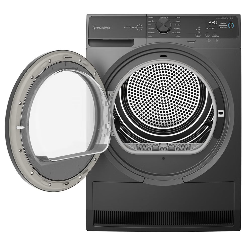 WDH904N7SA Westinghouse 9kg EasyCare 700 Series Heat Pump Dryer - Metallic Grey