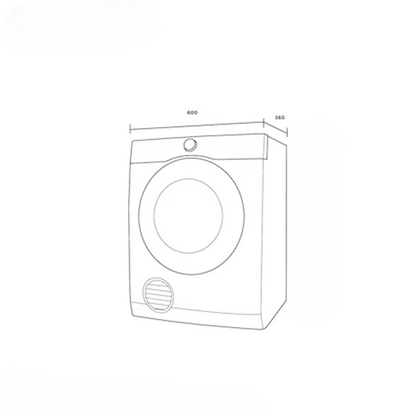 WDV556N3WB Westinghouse 5.5kg Vented Clothes Dryer