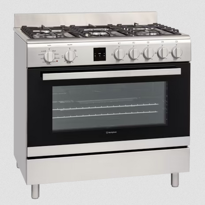 WFE911SB Westinghouse 90cm Dual Fuel Freestanding Oven Stainless Steel