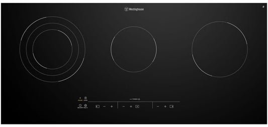 WHC933BD Westinghouse 90cm 3 Zone Ceramic Cooktop - Black